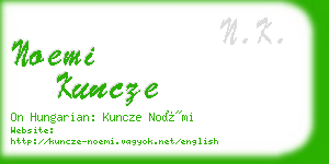 noemi kuncze business card